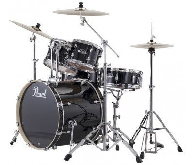 PEARL EXX705NBR/C31 - Export Jet Black 5 Parça (20B/10T/12T/14F/14S) Aksamlı & Zilli Akustik Davul Seti