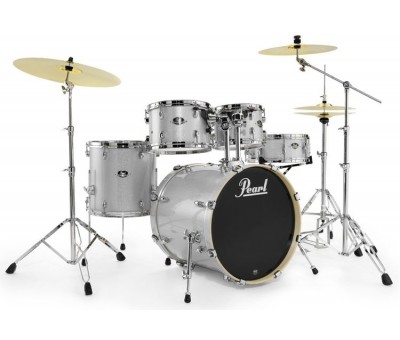 PEARL EXX705NBR/C700 - Export Arctic Sparkle 5 Parça (20B/10T/12T/14F/14S) Aksamlı & Zilli Akustik Davul Seti