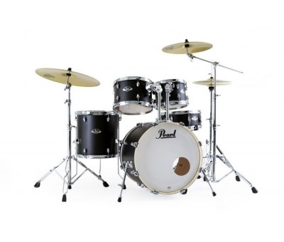 PEARL EXX705NBR/C761 - Export EXX Limited Edition Satin Shadow Black 5 Parça (20B/10T/12T14F/14S) Aksamlı Akustik Davul Seti