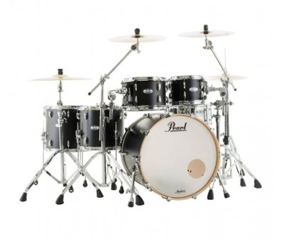 PEARL MCT925XEP/C339 Masters Maple Complete Matte Caviar Black 5 Parça (22B/10T/12T/14F/16F) Akustik Davul Seti