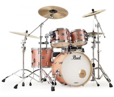 PEARL MCT925XEP/C838 - Masters Maple Complete Satin Sakura Coral 5 Parça (22B/10T/12T/14F/16F) Akustik Davul Seti