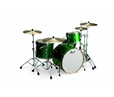 PEARL MCX905/C364 - Masters Custom MCX Lime Sparkle Fade 4 Parça (20B/10T/12T/14F) Akustik Davul Seti