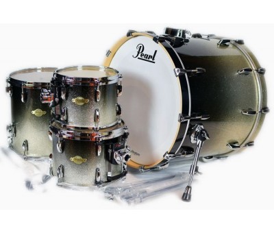 Pearl MCX924FP/C363 - Masters MCX Black Sparkle Fade 4 Parça (22B/10T/12T/14F) Akustik Davul Seti