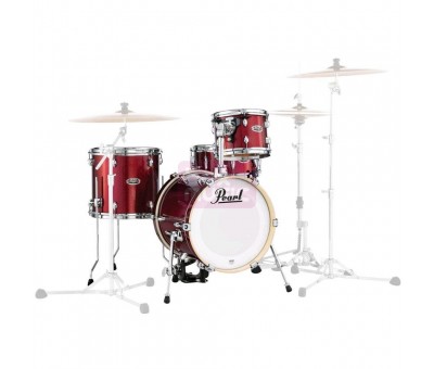 PEARL MDT764P/C704 - Midtown Black Cherry Glitter 4 Parça (16B/10T/13F/13S) Akustik Davul Seti