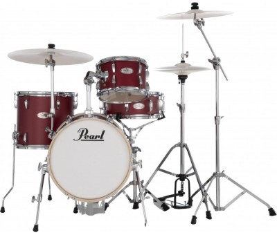 PEARL MT564/C-D747 Midtown Matte Red 4 Parça (16B/10T/13F/13S) Akustik Davul Seti