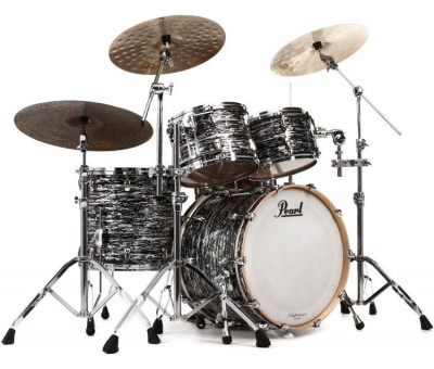 PEARL RFP924XEP/C412 - Reference Pure Black Oyster Glitter 4 Parça (22B/10T/12T/16F) Akustik Davul Seti