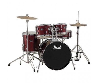 PEARL RS525SC/C91 - Roadshow Red Wine 5 Parça (22B/10T/12T/16F/14S) Aksamlı & Zilli Akustik Davul Seti