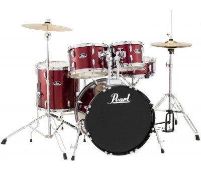 PEARL RS585C/C91 - Roadshow Red Wine 5 Parça (18B/10T/12T/14F/13S) Aksamlı & Zilli Akustik Davul Seti