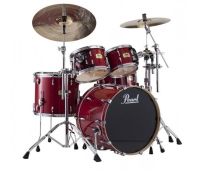 PEARL SSC924XUP/C110 - Session Studio Classic Sequoia Red 4 Parça (22B/10T/12T/16F) Akustik Davul Seti