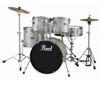 Pearl TGXC605 C/705 TGX 5-pc Drum Set w/Stands & Cymbals, Chrome Parts