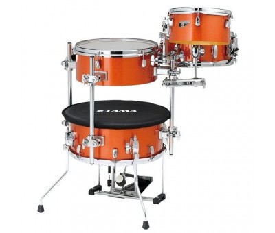 TAMA CJB46C-BOS - Cocktail-JAM Bright Orange Sparkle 4 Parça (16B/10T/14F/12S) Aksamlı & Çantalı Kompakt Akustik Davul Seti