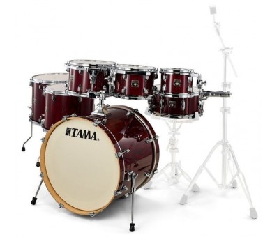 TAMA CL72RSP-GGP - Superstar Classic Gloss Garnet Lacebark Pine 7 Parça (22B/8T/10T/12T/14F/16F/14S) Akustik Davul Seti