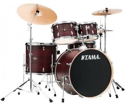 TAMA IE62H6W-BWW - Imperialstar Burdundy Walnut Wrap 6 Parça (22B/10T/12T/14F/16F/14S) Aksamlı Akustik Davul Seti