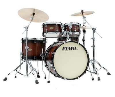 TAMA LKP42HTS-GKP - S.L.P. Dynamic Kapur Gloss Black Kapur Burst 4 Parça (22B/10T/12T/16F) Akustik Davul Seti