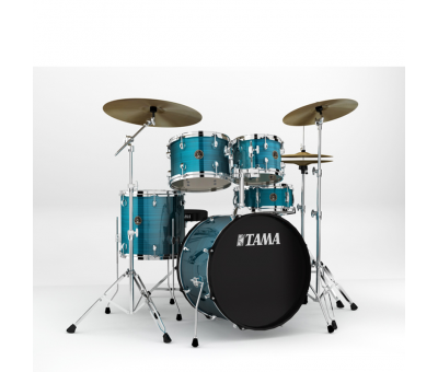 TAMA RM50YH6C-HLB - Rhythm Mate Hairline Blue 5 Parça (20B/10T/12T/14F/14S) Aksamlı ve Zilli Akustik Davul Seti