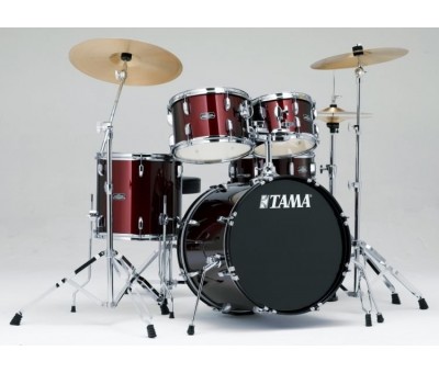 TAMA SG50H6C-WR - Stagestar Wine Red 5 Parça (20B/10T/12T/14F/14S) Aksamlı & Zilli Akustik Davul Seti