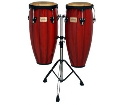 Tycoon Conga TC-91-BHPR-D-W-Airlift Artist Series Hand-Painted 10 +11 Red W/Airlift Stand